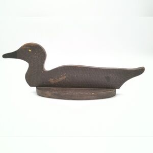 Vintage Folk Art Silhouette Duck Decoy Primitive Handmade Wooden Decor